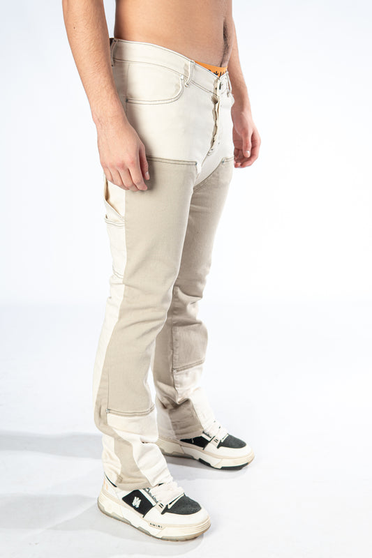 Flare Jeans Beige