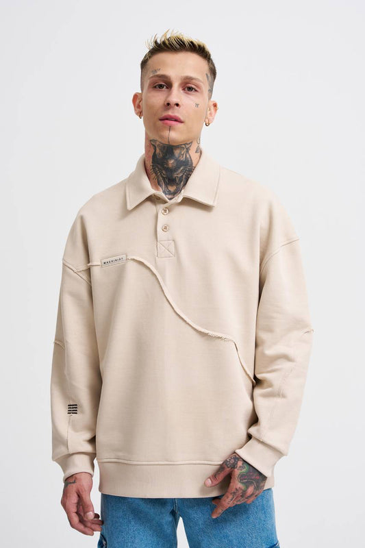 Polo Sweatshirt "BEIGE"