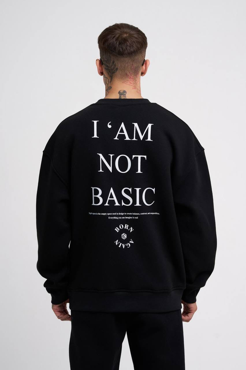 Sweatshirt Black "NOTBASIC"